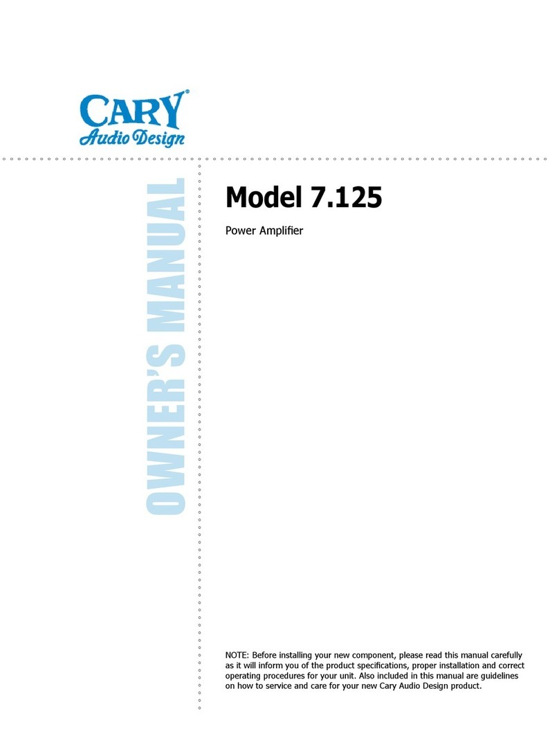 Cary Audio Design 7.125 User manual