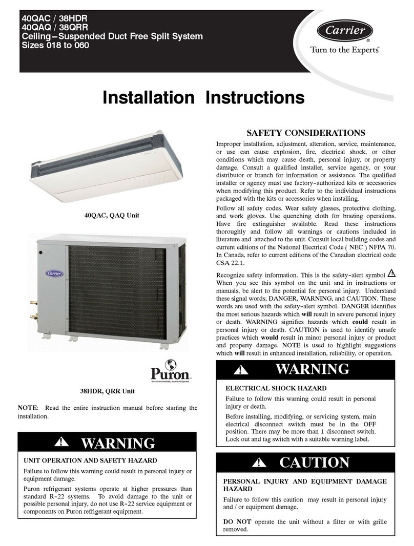 Carrier 40QAC User manual