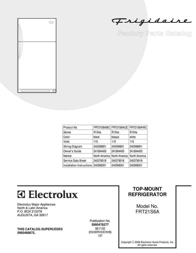 Frigidaire FRT21S6A Factory parts catalog