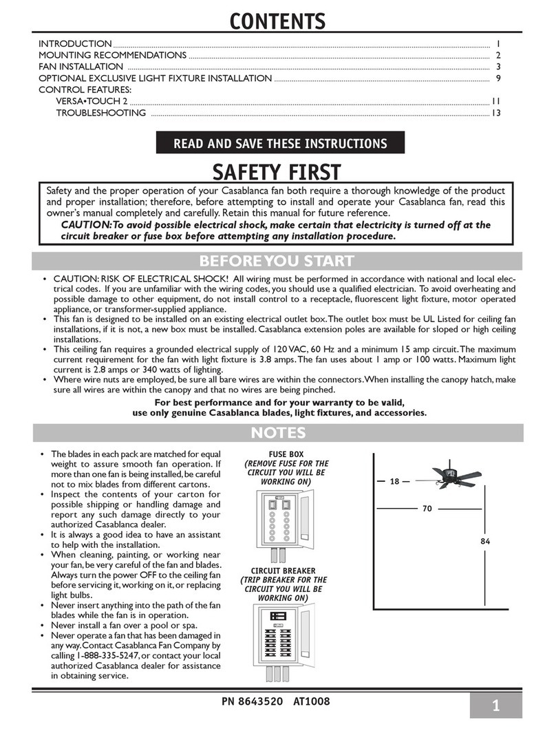 Casablanca Wilderness owner's manual