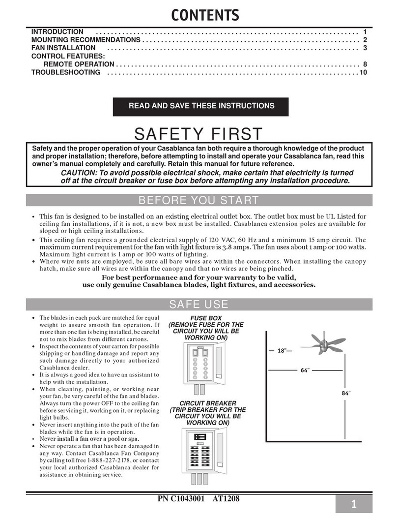 Casablanca Modena II User manual