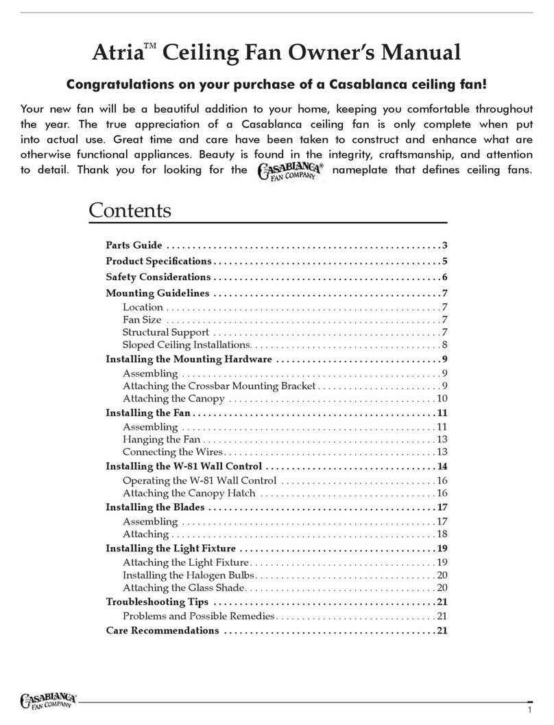 Casablanca Atria User manual