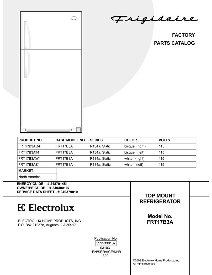 Frigidaire FRT17B3A Factory parts catalog