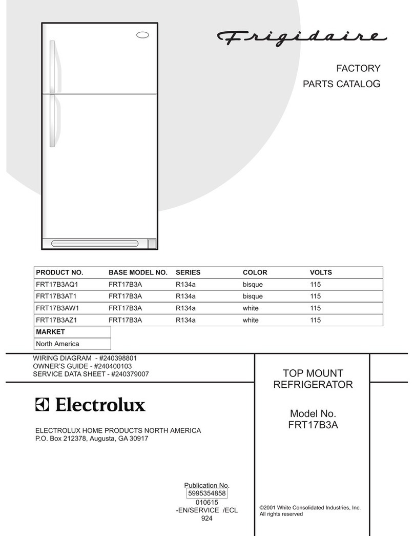 Frigidaire FRT17B3A Factory parts catalog