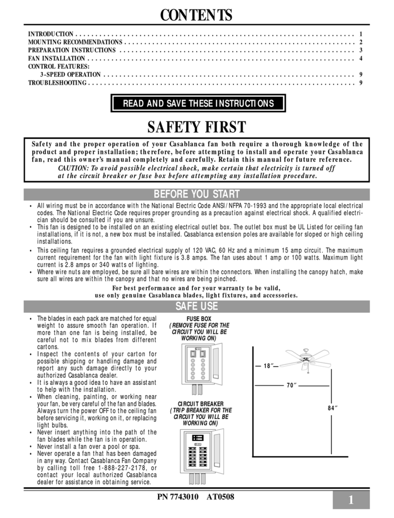 Casablanca UTOPIAN User manual