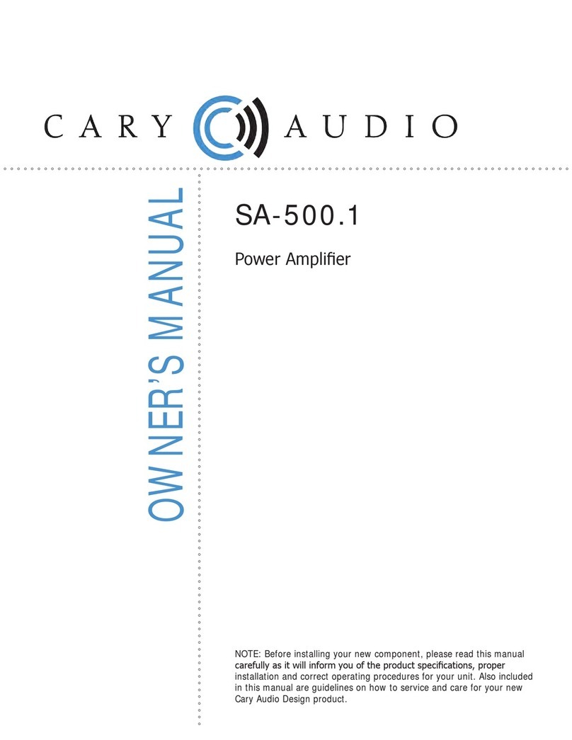 Cary Audio Design SA-500.1 User manual