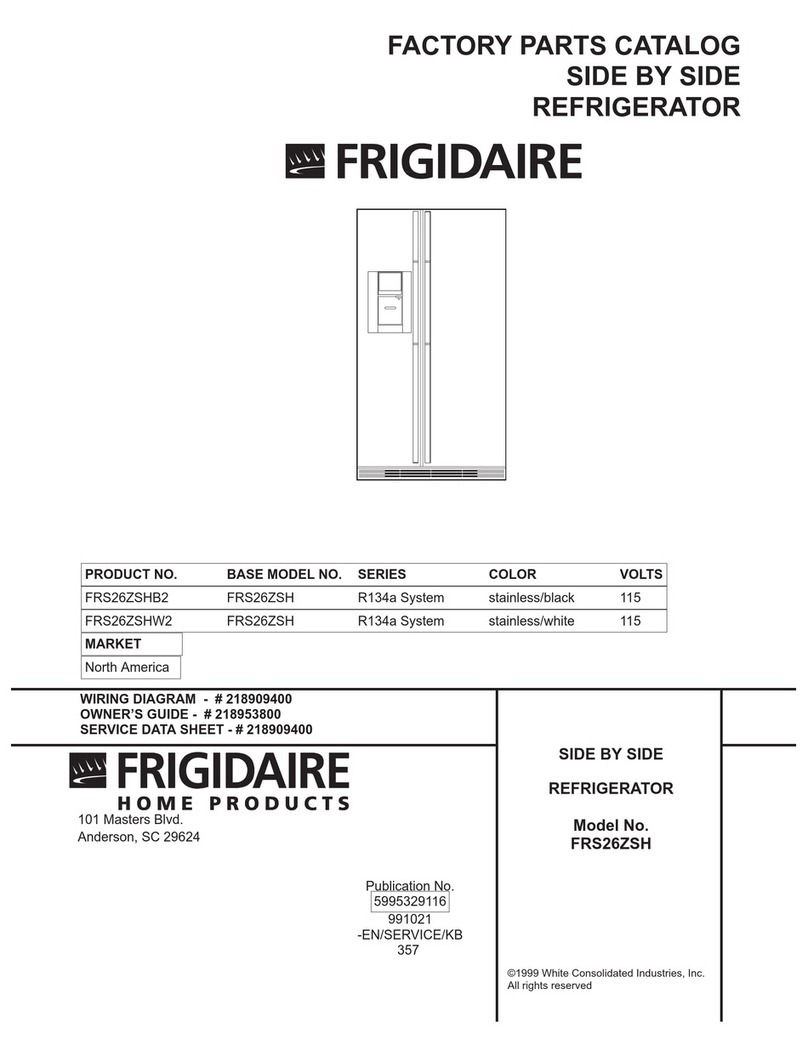 Frigidaire FRS26ZSH Factory parts catalog