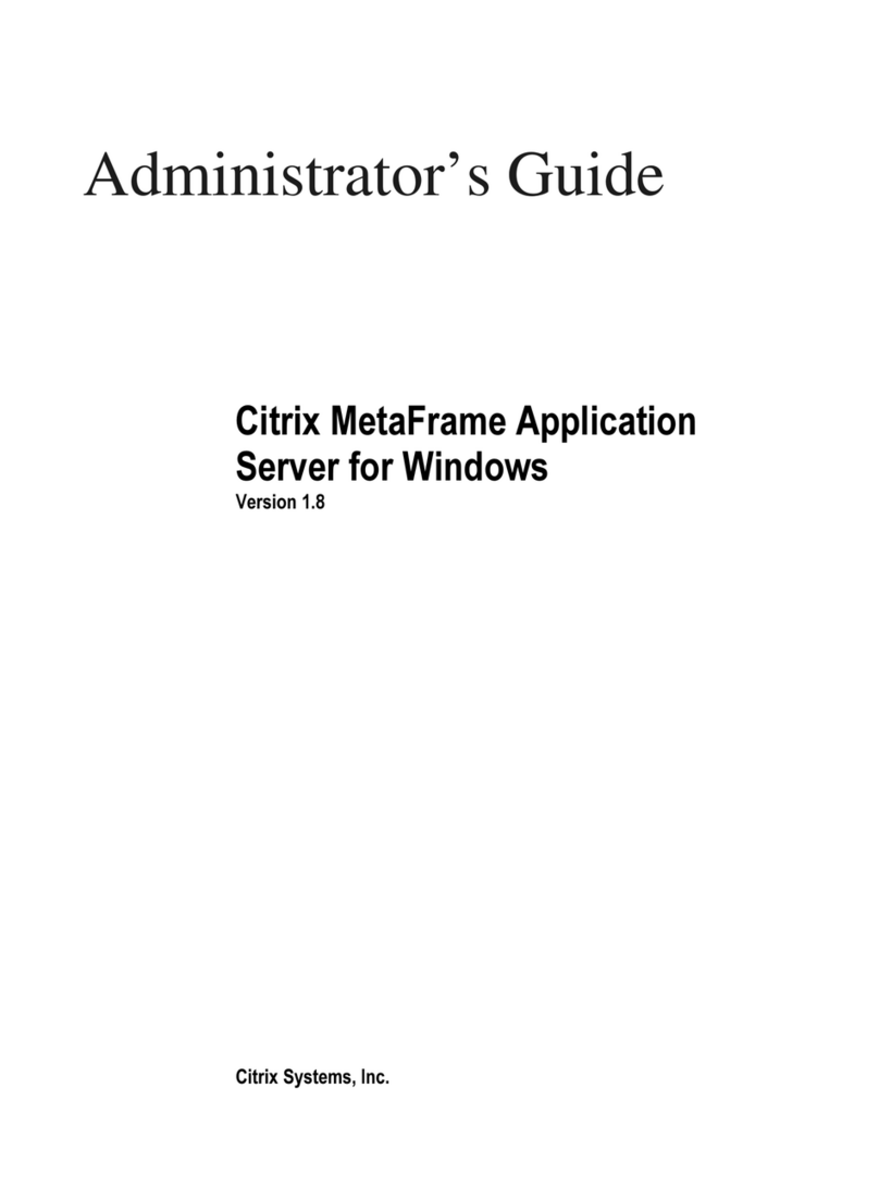 Citrix Citrix MetaFrame Application for Windows 1.8 Administrator's guide
