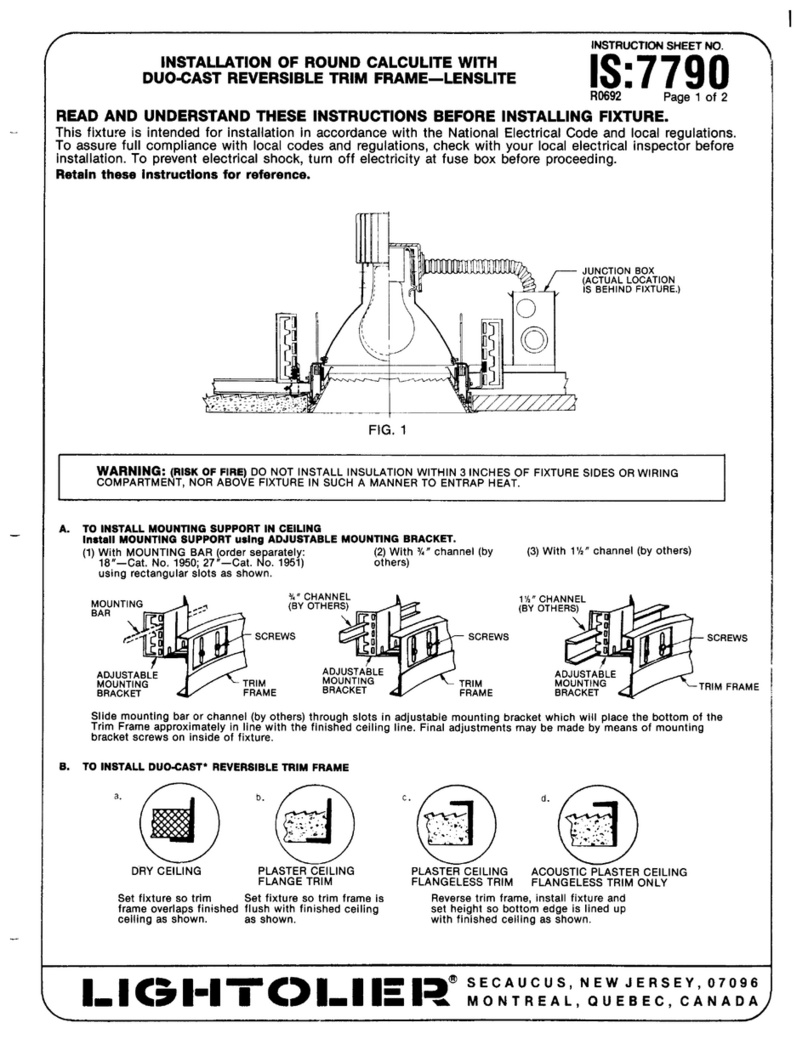 Lightolier Round Calculite Installation
