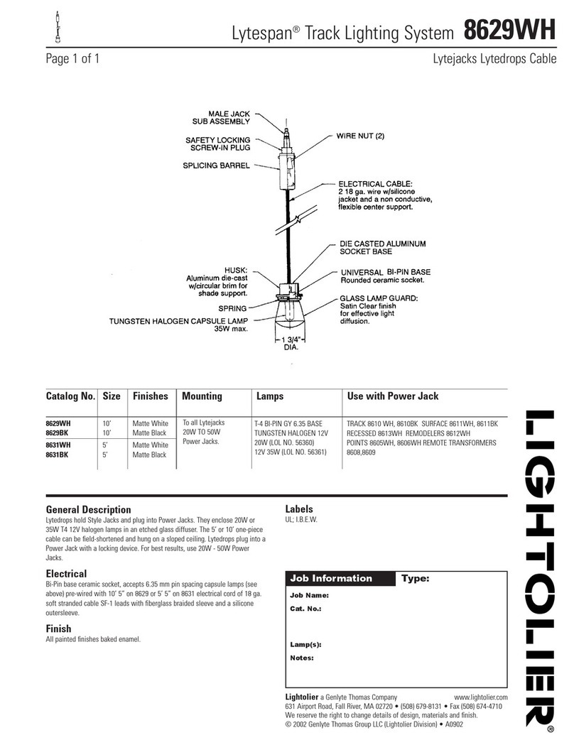 Lightolier Lytespan 8629WH specification