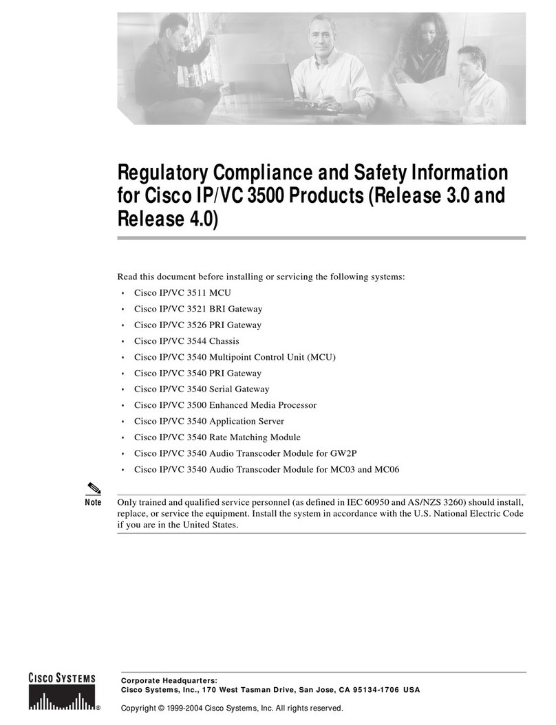 Cisco IP/VC 3500 Original instructions Cisco IP/VC 3500 Original instructions