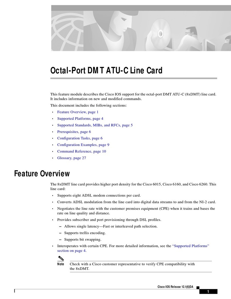 Cisco Octal-Port DMT ATU-C Line Card Technical manual Cisco Octal-Port DMT ATU-C Line Card Technical manual