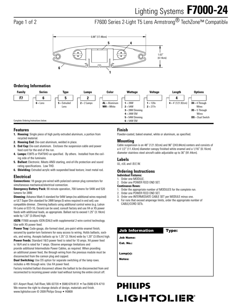 Lightolier F7000-24 User manual
