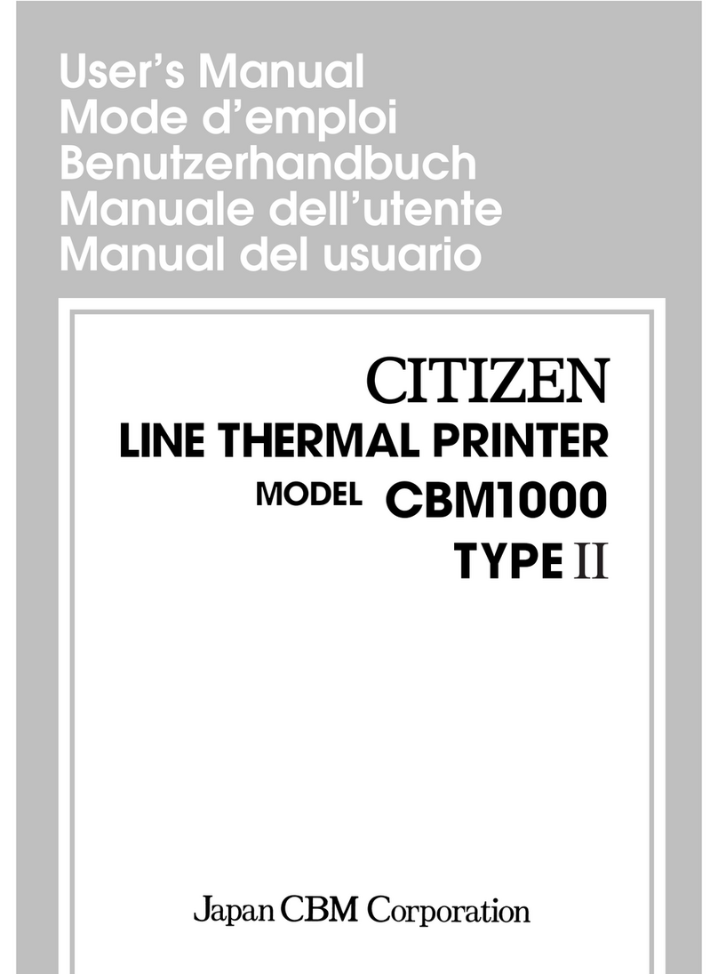 Citizen CBM1000II Type 2 User manual