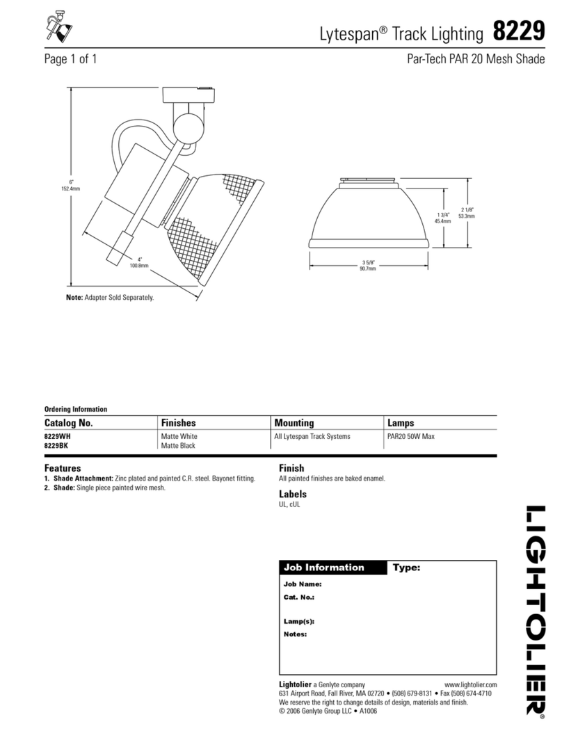 Lightolier Lytespan 8229 User manual