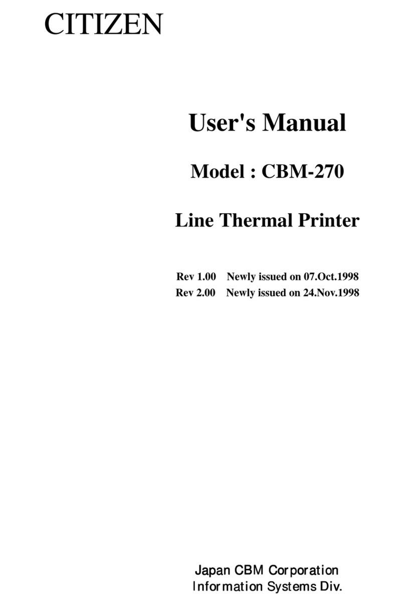 Citizen CBM-270 User manual