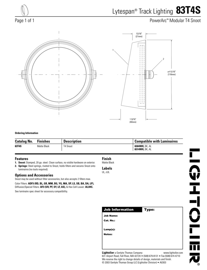 Lightolier Lytespan 83T4S specification