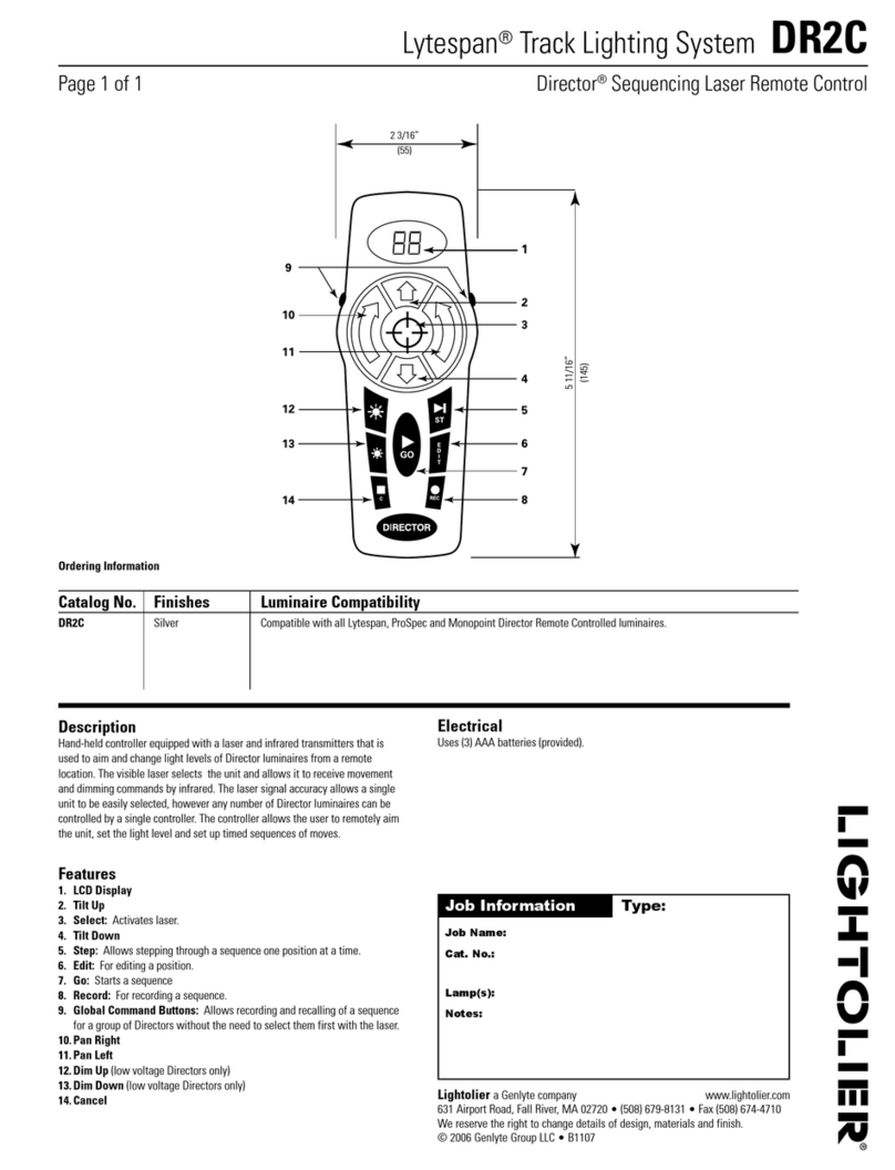Lightolier Lytespan DR2C User manual