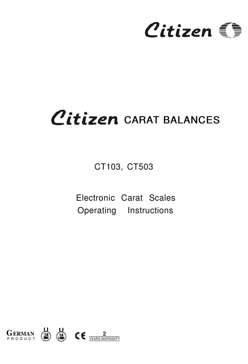 Citizen CARAT BALANCES CT103 User manual