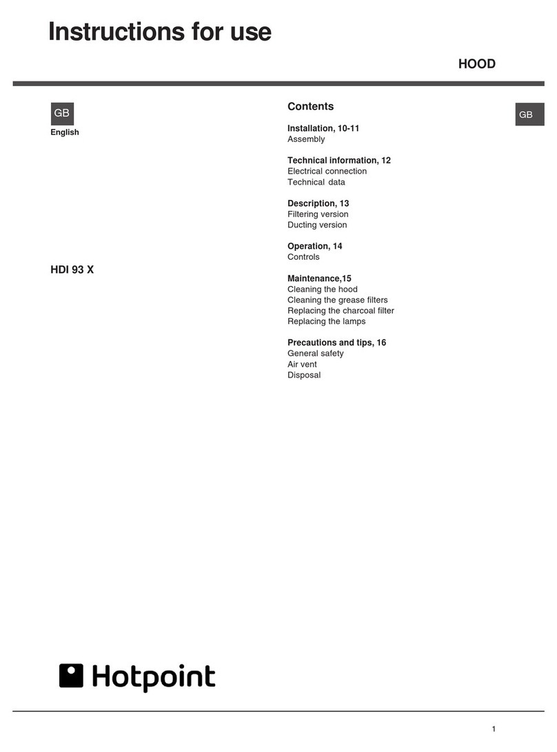 Hotpoint HDI 93 X Instructions for use