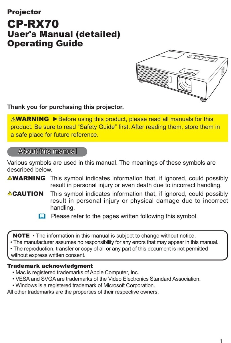 Hitachi CP-RX70 user manual
