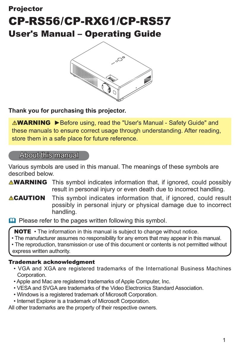 Hitachi CP-RS57 series Technical Document