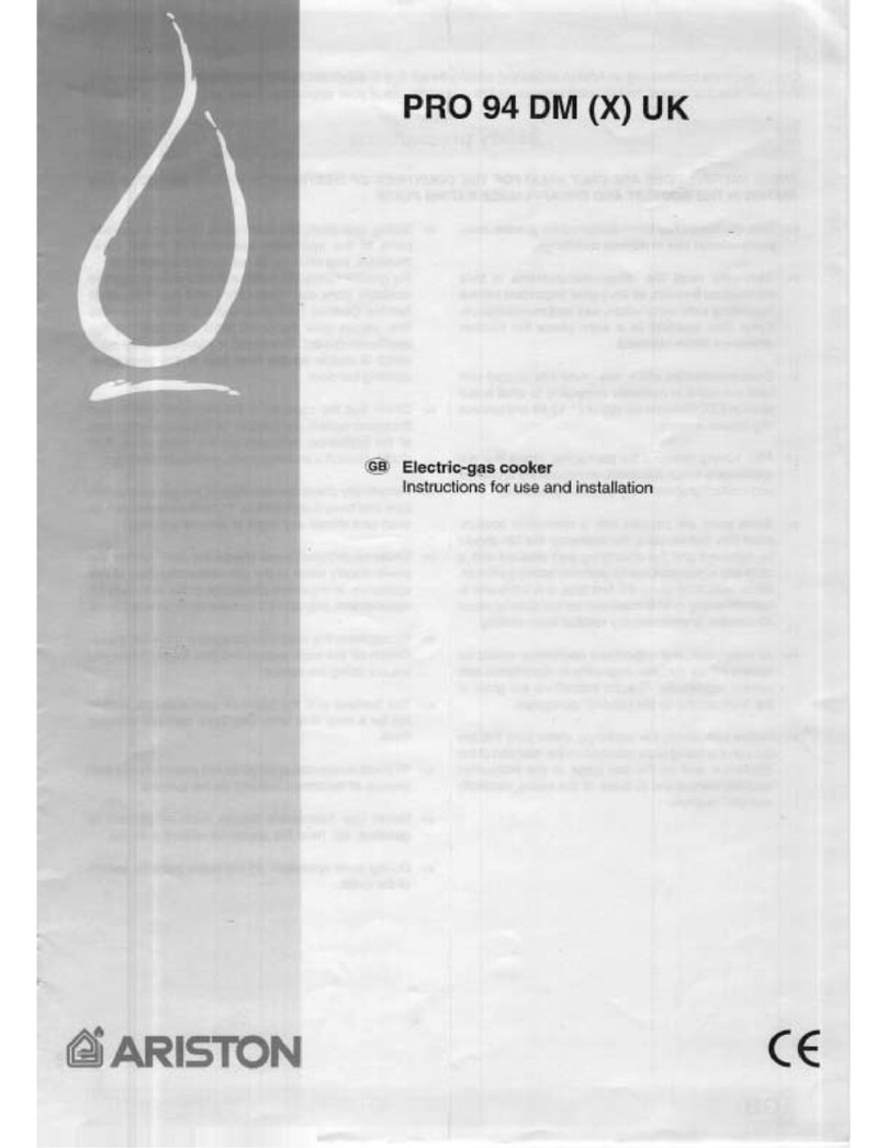 Ariston PRO 94DM (X) UK Instructions for  and use User manual