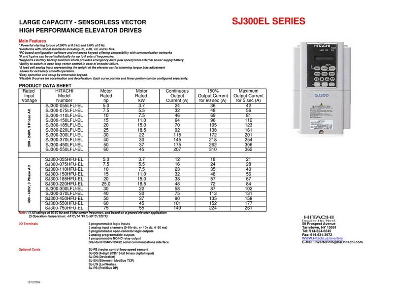 Hitachi SJ300-EL Series specification