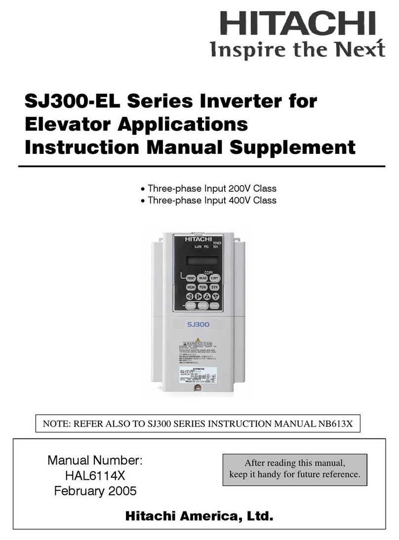Hitachi SJ300-EL Series Instruction manual supplement