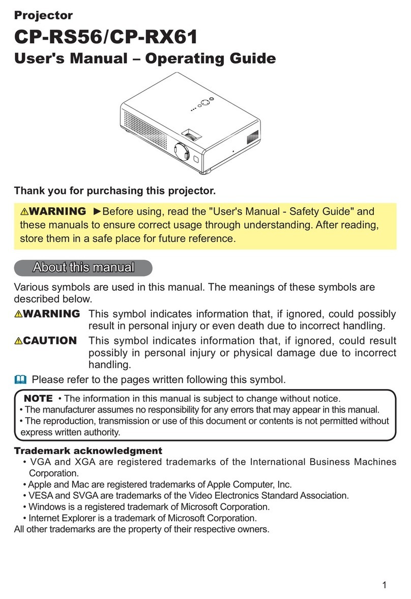 Hitachi CP-RS56W and Instruction Manual