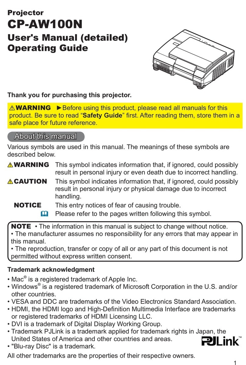 Hitachi Innovate CP-AW100N user manual