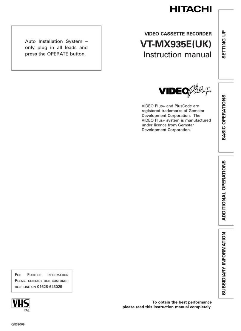 Hitachi VT-MX935EUK User manual