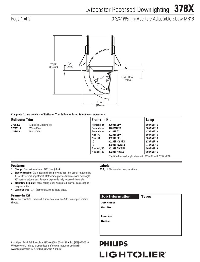 Lightolier Lytecaster 378X User manual