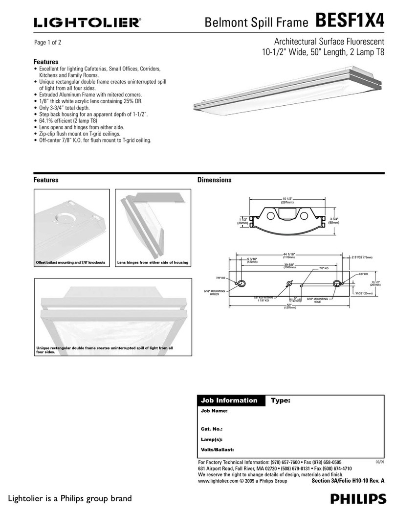 Lightolier BESF1X4 User manual