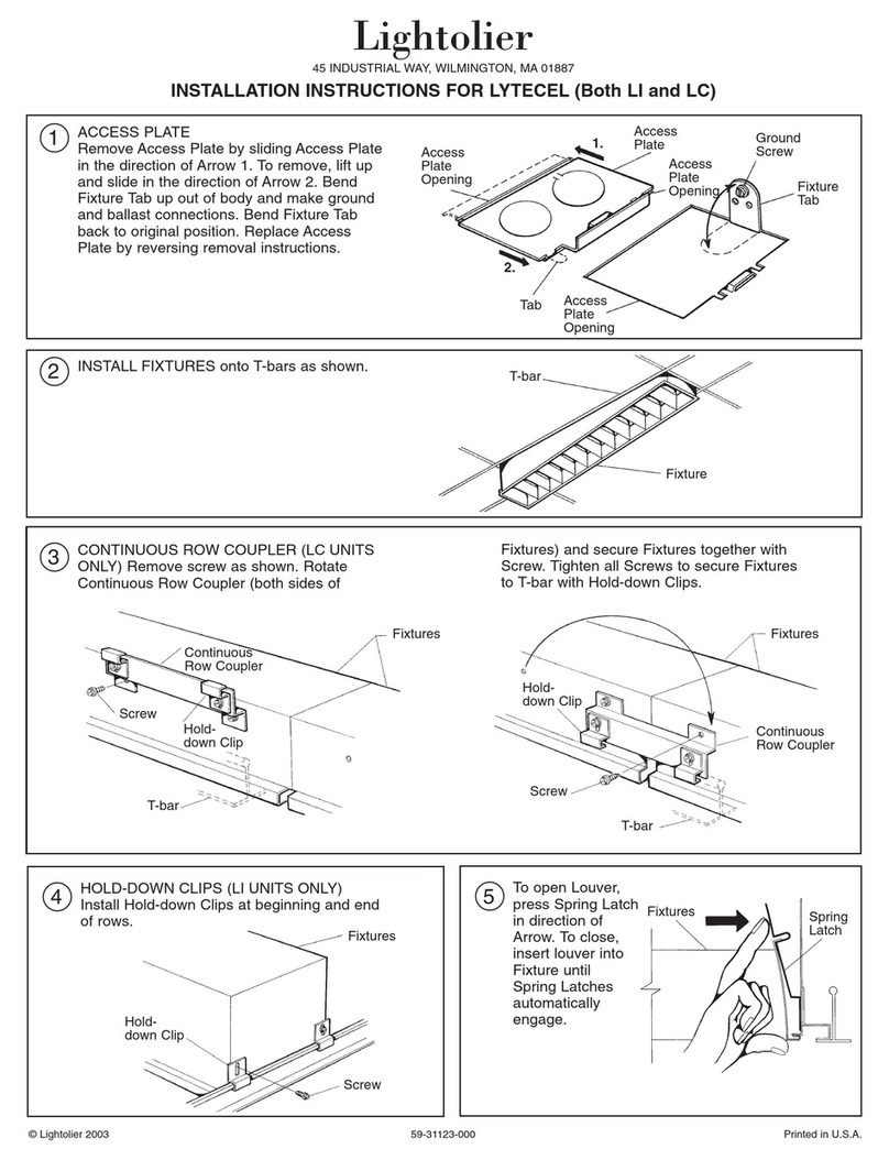 Lightolier Lytecel LC User manual