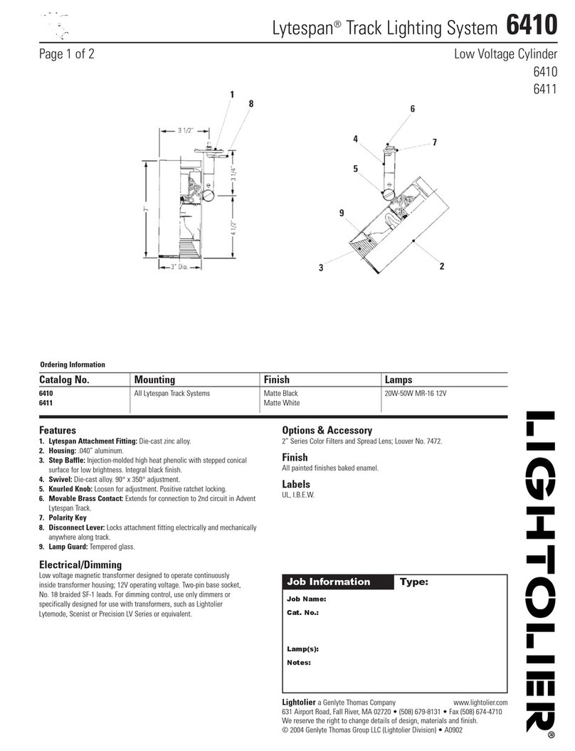 Lightolier Lytespan 6410 User manual