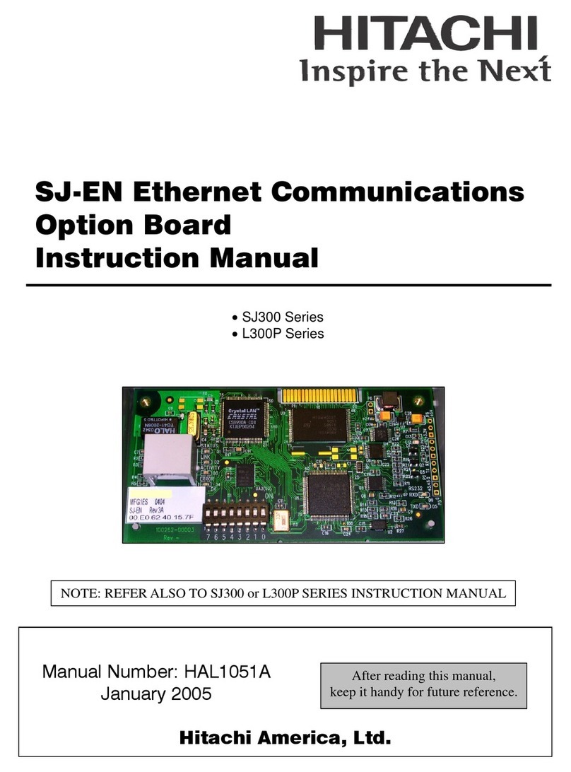 Hitachi SJ-EN Ethernet Communications instruction manual