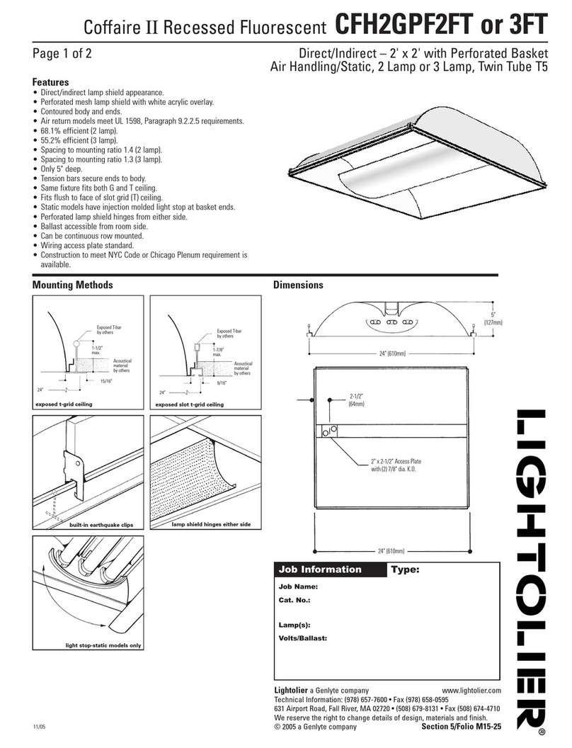Lightolier CFH2GPF2FT User manual