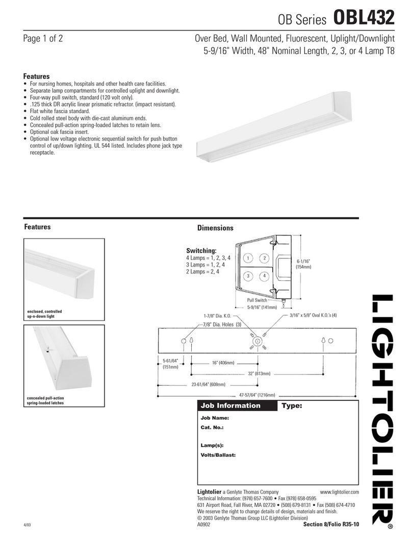 Lightolier OBL432 User manual