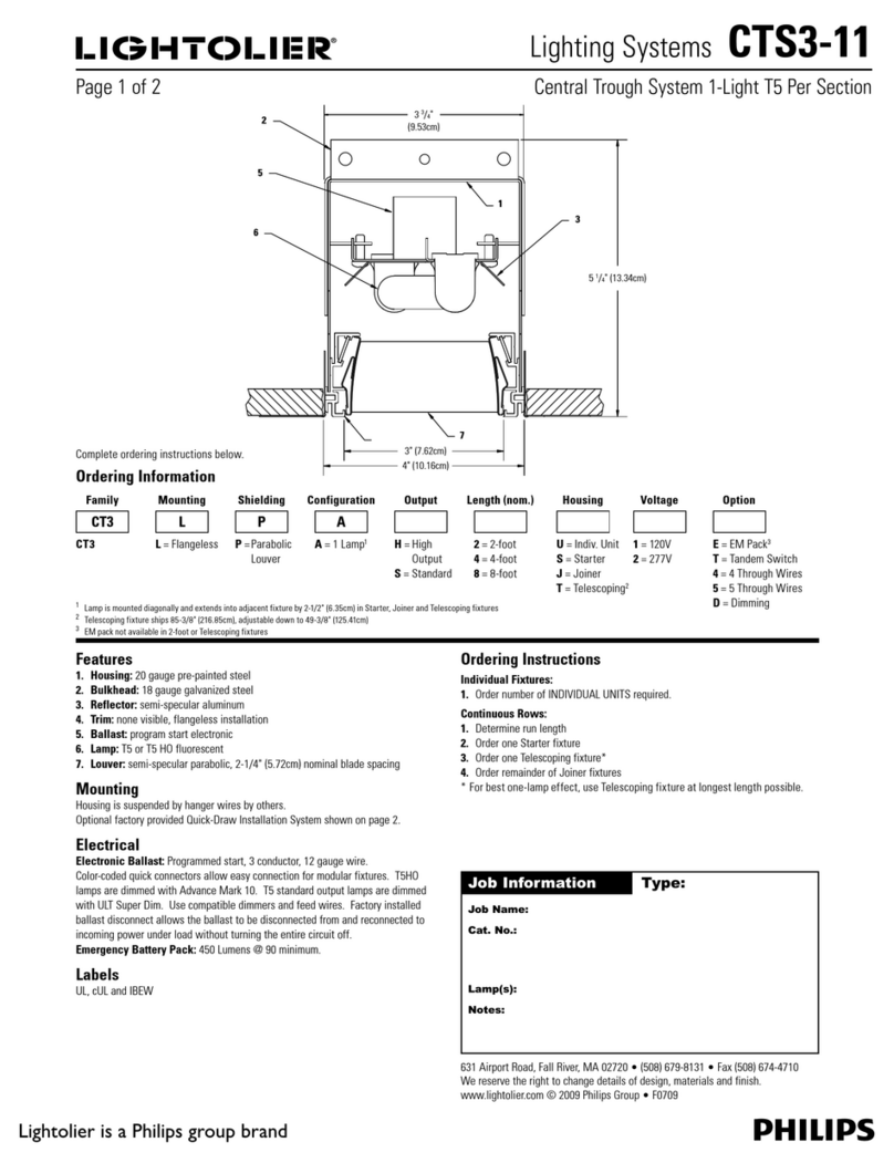 Lightolier CTS3-11 User manual Lightolier CTS3-11 User manual