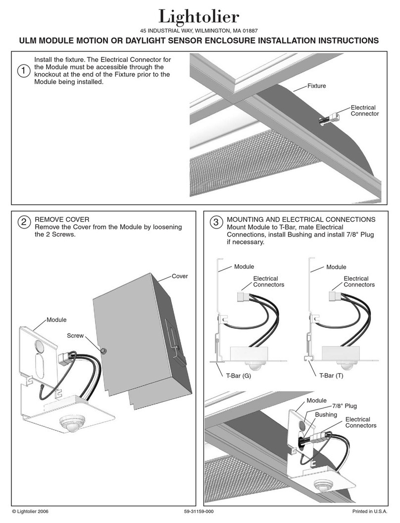 Lightolier ULM module motion installation instructions