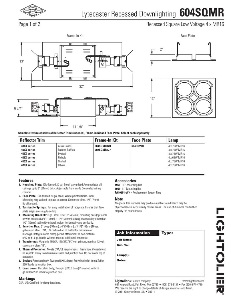 Lightolier Lytecaster 604SQMR specification