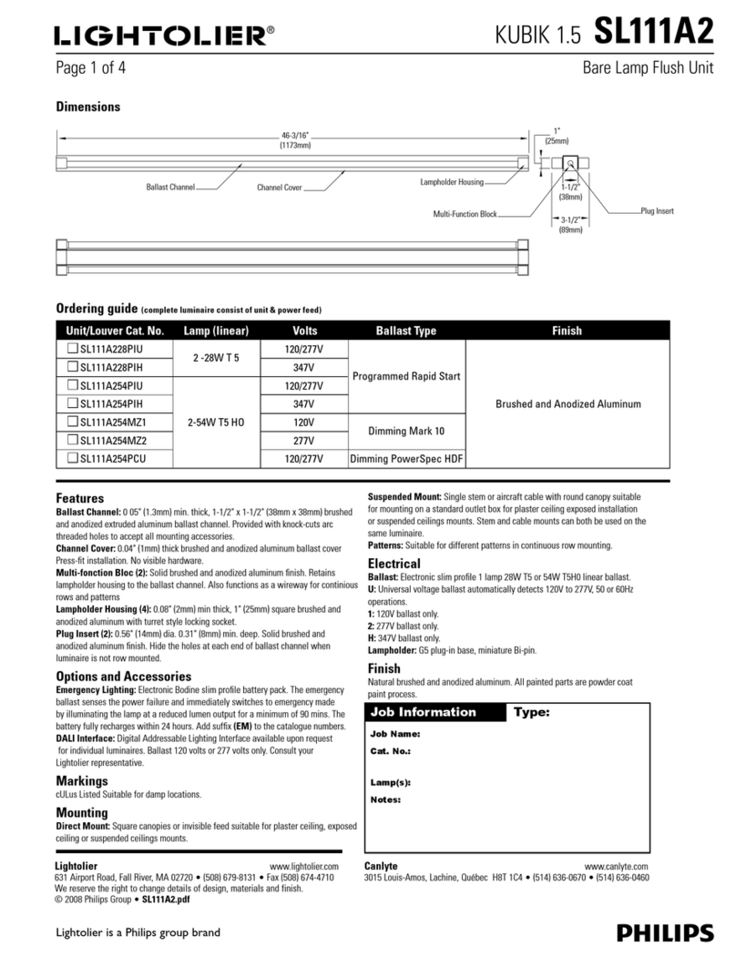 Philips SL111A2 User manual