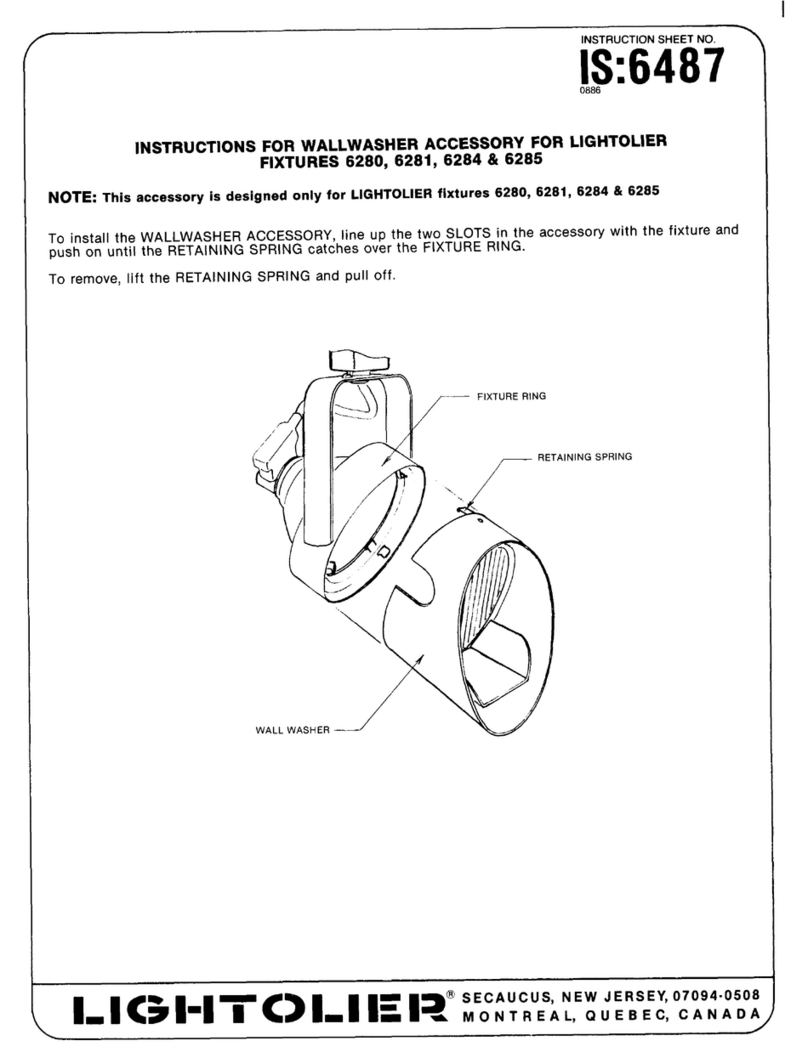 Lightolier 6280 User manual Lightolier 6280 User manual