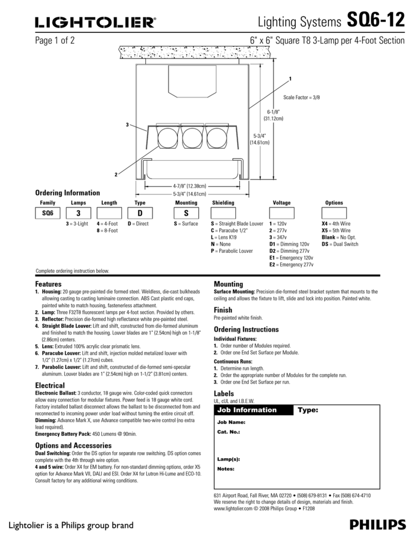 Lightolier SQ6-12 User manual Lightolier SQ6-12 User manual