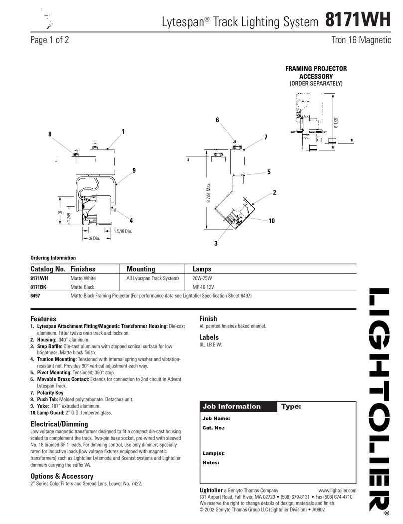 Lightolier Lytespan 8171WH User manual