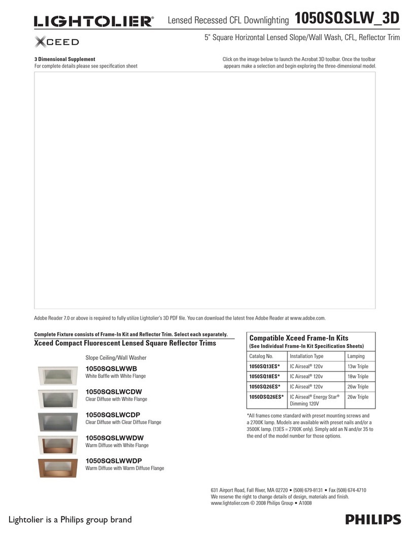 Lightolier 1050SQSLW_3D User manual