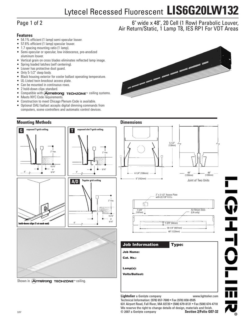 Lightolier Lytecel LIS6G20LW132 specification