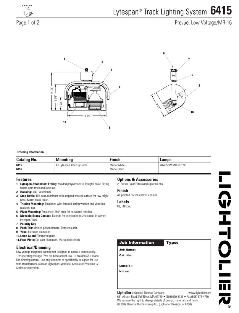 Lightolier Lytespan 6415 User manual