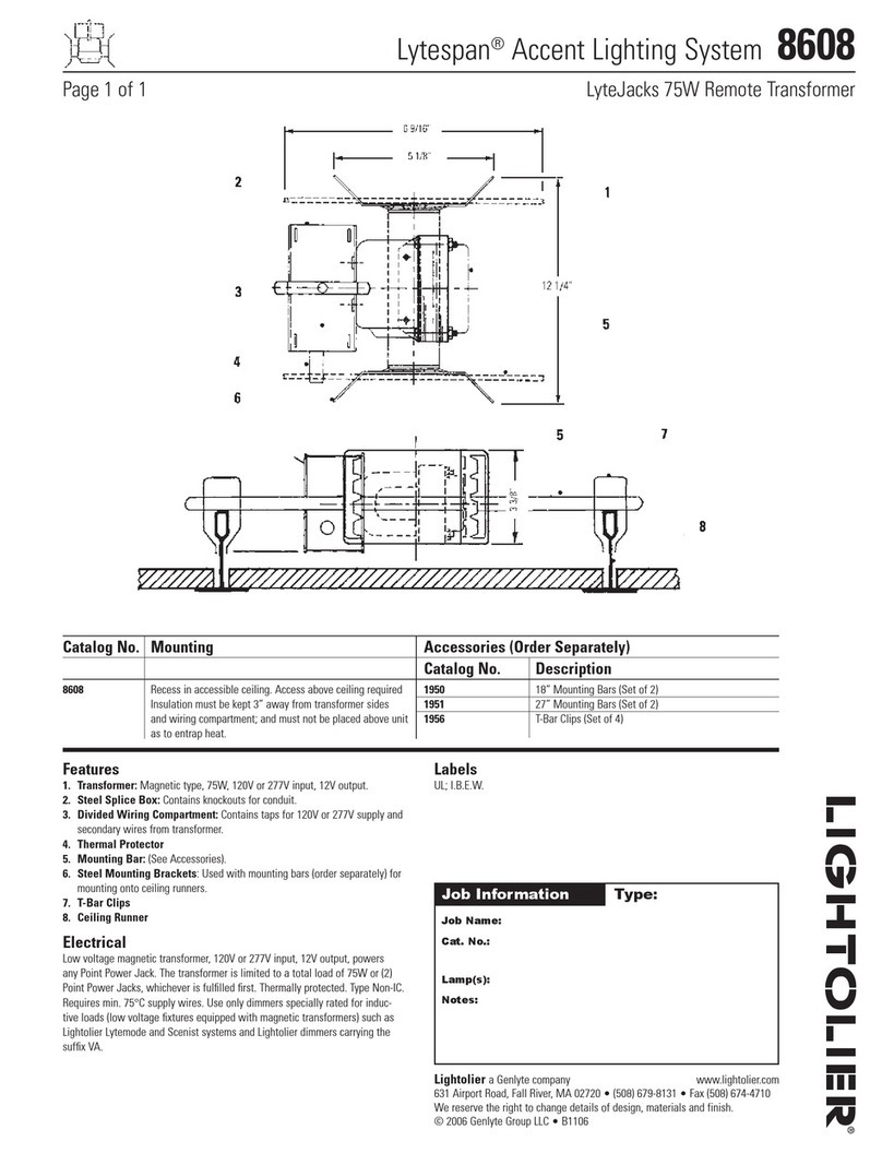Lightolier Lytespan 8608 User manual